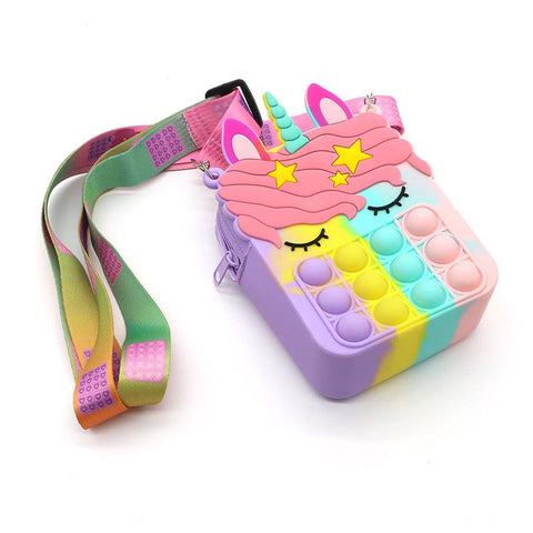 Bags Rainbow Coin Purse Wallet Ladies Bag Silica Simple Dimple-BS00623-Veeddydropshipping