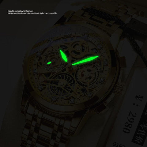 Rotating Window Watches Luxury Fashion Luminous  Men Quartz -JW00672-Veeddydropshipping