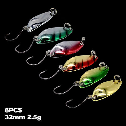 5PCS/Lot 4cm 5.3g Fishing Bait Fishing Metal Spoon Lure Bait For Trout Bass Spoons-OS00482-Veeddydropshipping