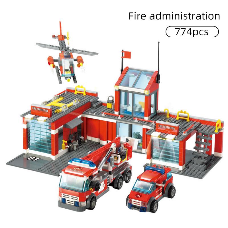 Building Blocks City Fire Station Model 774pcs Compatible Construction-TB01477-Veeddydropshipping