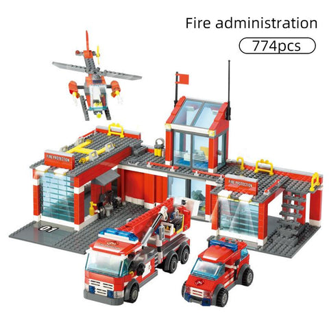 Building Blocks City Fire Station Model 774pcs Compatible Construction-TB01477-Veeddydropshipping