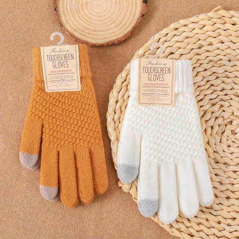 Winter Touch Screen Gloves Women Men Warm Stretch Knit Mittens Imitation -OS01102-Veeddydropshipping