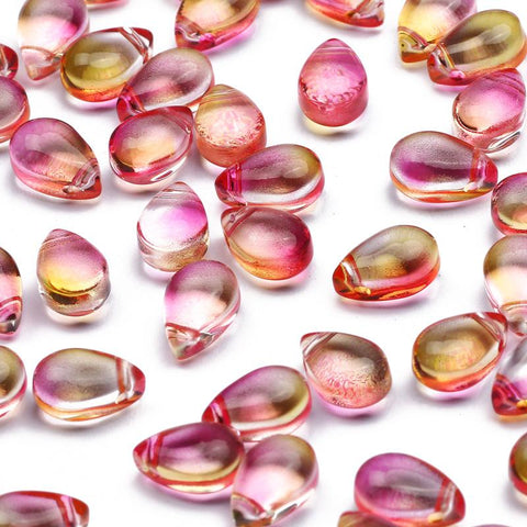 Water Drop Shape Czech Glass Beads Crystal For DIY -JW01530-Veeddydropshipping