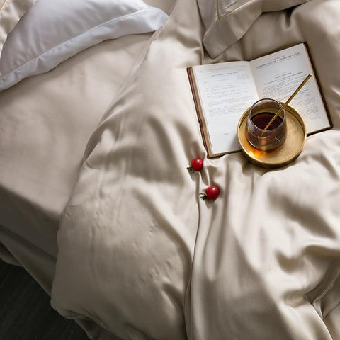 Luxury Bedding Set Silk Healthy Duvet Cover Set-HA00393-Veeddydropshipping