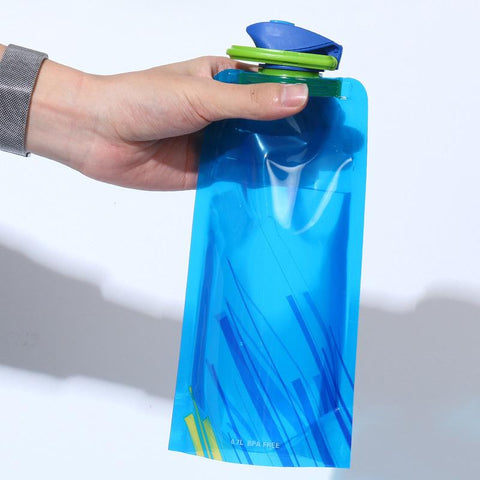Water Bottle PE Sports Water Bag Portable Soft Flask Squeeze Outdoor Hiking-OS01304-Veeddydropshipping