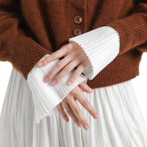 Women Fake Flared Sleeves Blouse Wrist Warmers-WF01164-Veeddydropshipping