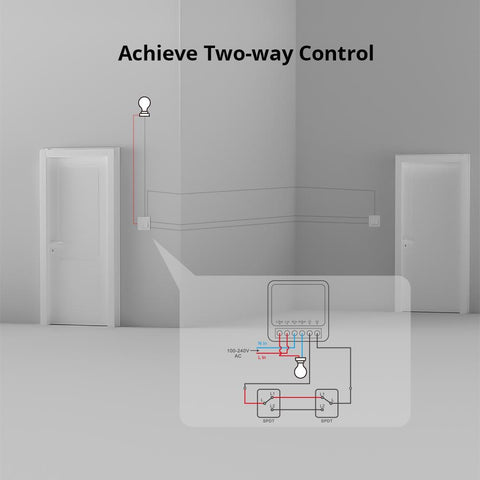 16A Wifi Smart Switch 2-way Control Mini Wifi Relay Smart Home Appliance-TI01126-Veeddydropshipping