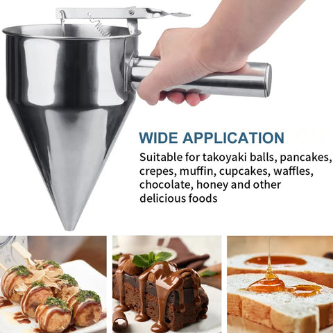 Pancake Batter Dispenser Multi-Caliber Stainless Steel-HA01201-Veeddydropshipping