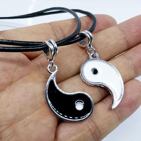 Necklace For Couple  Friendship Yin Yang Pendants -JW01208-Veeddydropshipping