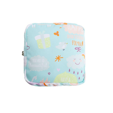 Cute Girl Makeup Lipstick Mini Sanitary Napkins Bags Women Small Cosmetic Bag Kit Travel Earphone-PA00914-Veeddydropshipping