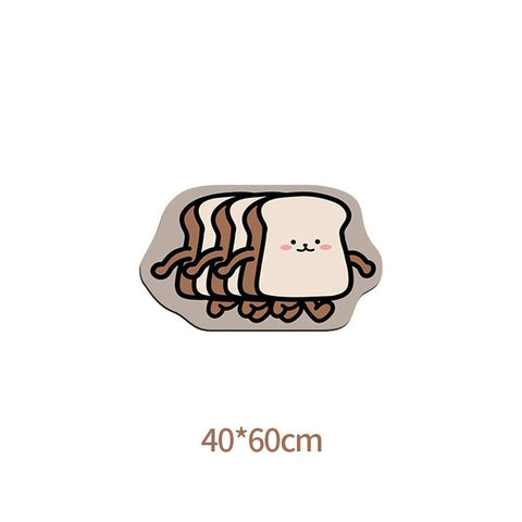 Kawaii Bread Bear Kitchen Mat Floor Waterproof-HA00484-Veeddydropshipping