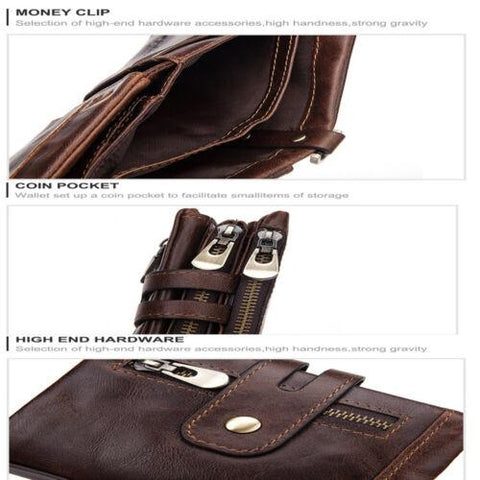 Blocking Wallet Genuine Leather Purse-MF00784-Veeddydropshipping
