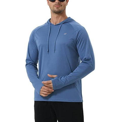 Long Sleeve Hooded UPF 50+ Sun Protection Athletic Hoodie Leisure Gym Fishing-OS01014-Veeddydropshipping