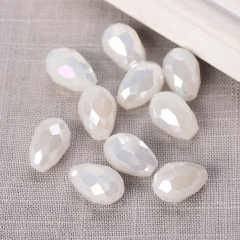 Pear Shape Faceted Crystal Glass Crafts Beads for Jewelry Making DIY-JW01640-Veeddydropshipping