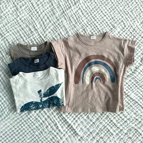 Fashion Kids Summer T-shirts Slub Cotton Toddler Baby Clothes-TB01108-Veeddydropshipping