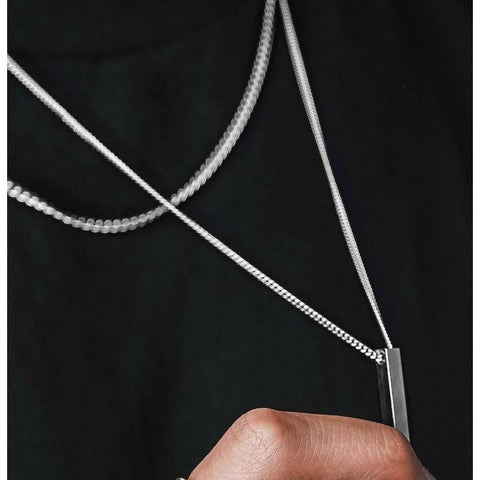 Necklaces for Men, Layering Stainless Steel Geometric Pendant-JW01205-Veeddydropshipping