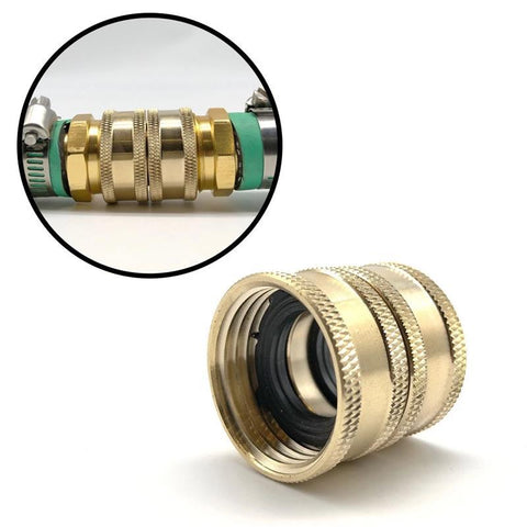 Rotatable Brass Two-way Female Connector-HA01523-Veeddydropshipping