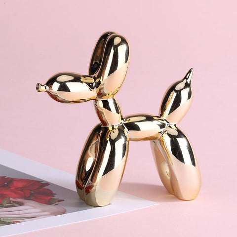 Electroplating Balloon Dog Jewelry Crafts Puppy Statue-HA00328-Veeddydropshipping