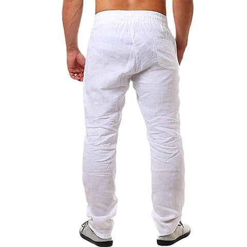 Cotton Linen Pants Men Thin Style Casual Trousers Vintage-MF00379-Veeddydropshipping