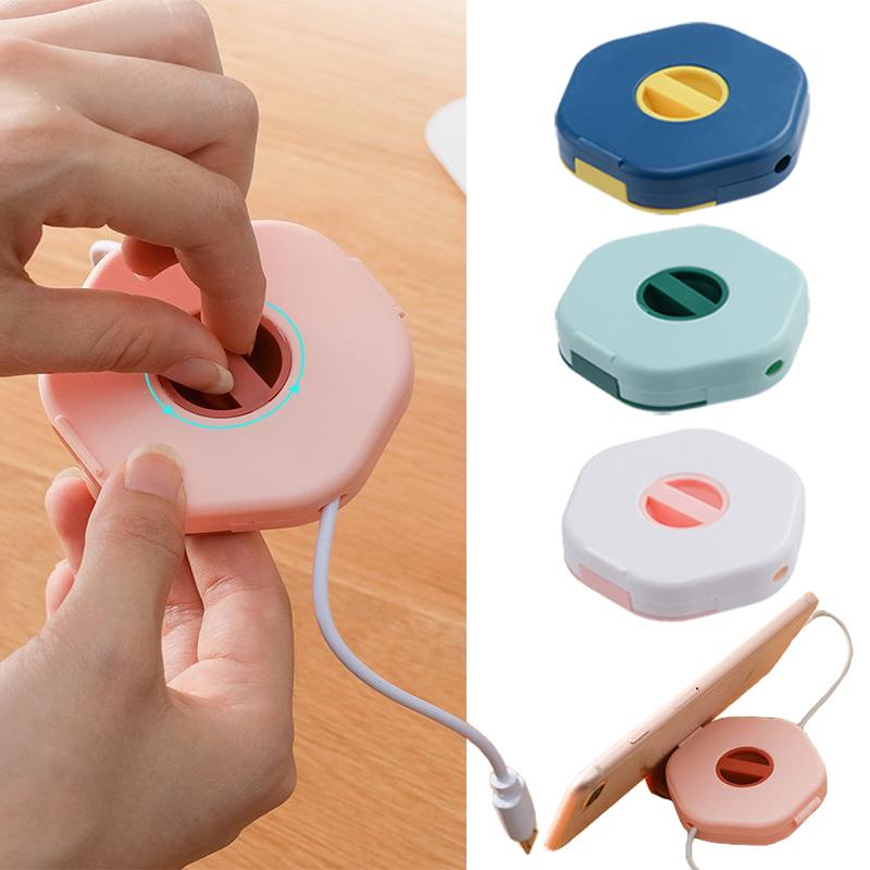 Data Cable Storage Case Wire Winder Box Portable Multifunctional Cable Hexagonal Container USB-PA00865-Veeddydropshipping