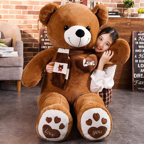 New Hot High Quality 4 Colors Teddy Bear With Scarf Stuffed Animals Bear-TB01546-Veeddydropshipping