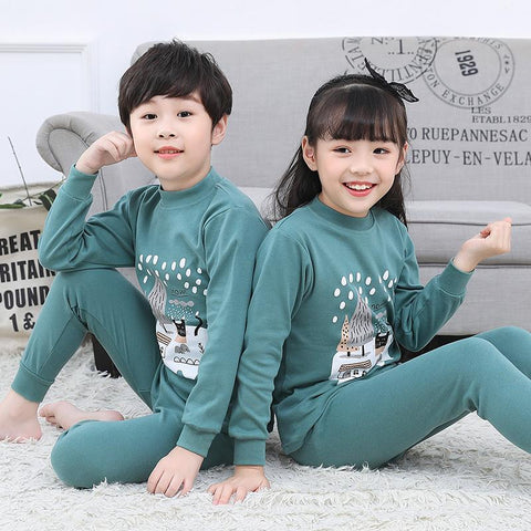 Children&#39;s autumn clothes and trousers pure cotton  underwear set big-TB01039-Veeddydropshipping