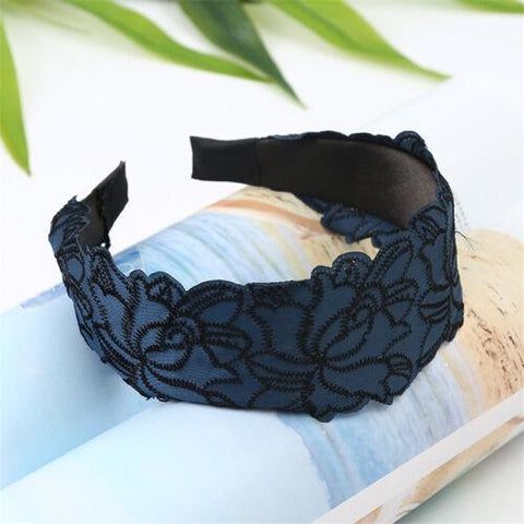 Ladies Wide Fabric Head Hairband-WF01094-Veeddydropshipping