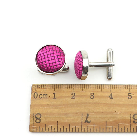 Striped Polyester Ties Bowtie Cufflinks-WF01132-Veeddydropshipping