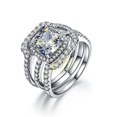 Luxury New Bridal Set Wedding Rings  -JW00422-Veeddydropshipping