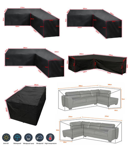 Waterproof Rattan Corner Furniture Cover-HA01142-Veeddydropshipping