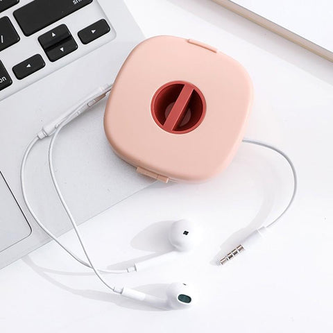 Cable Organizer Protable Earphone Wire Bag Cable Case Storage Box Rotatable Earphone-PA00863-Veeddydropshipping
