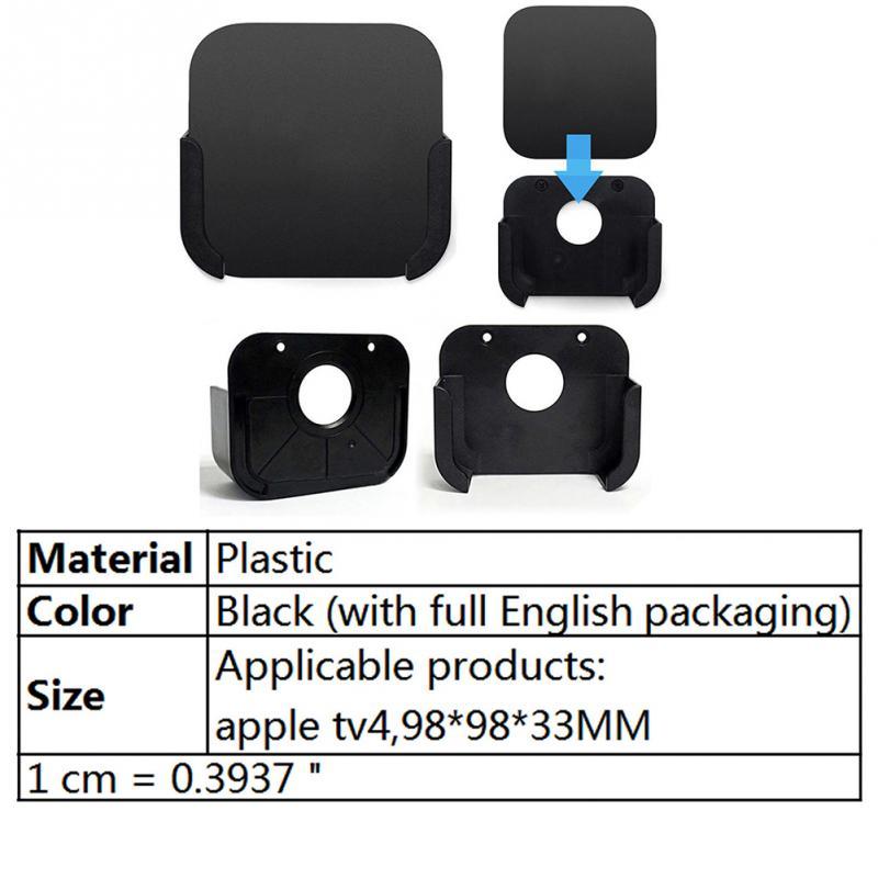 Black Square plastic Media Player Wall Mount Bracket-Veeddydropshipping