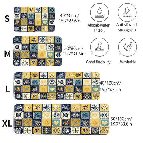 Non-slip Kitchen Carpets Rug Entrance Door Mat-HA00454-Veeddydropshipping