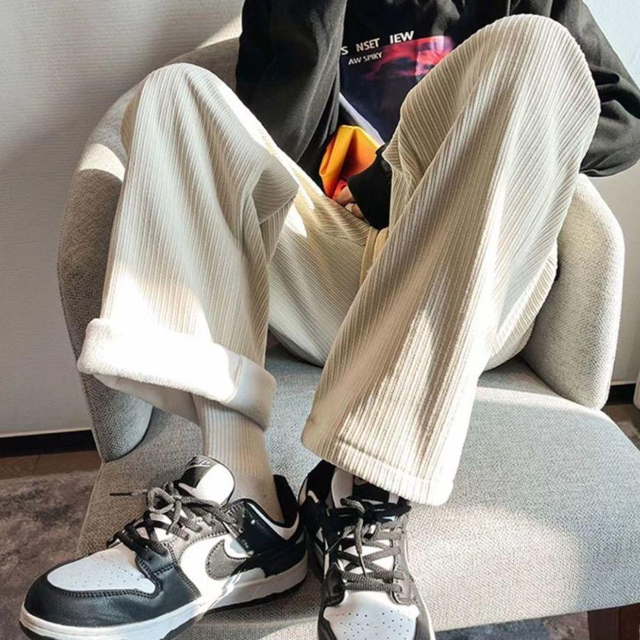 Pants Autumn Winter Warm Straight Corduroy Fleece-Veeddydropshipping