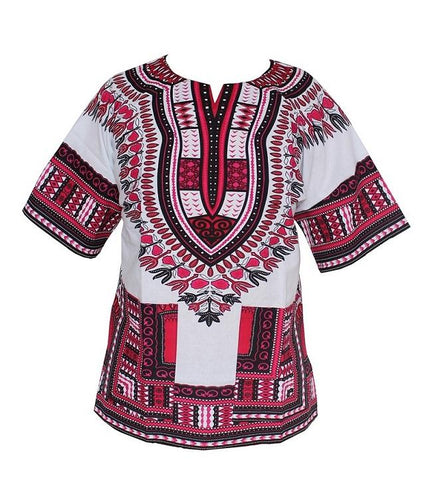 African Fashion Dashiki Design Floral Dress-WF01664-Veeddydropshipping