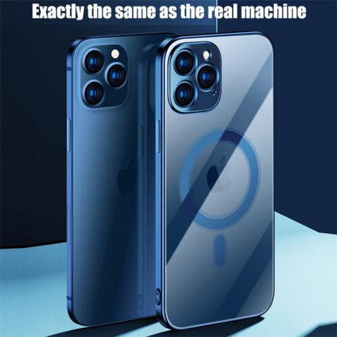 Case For iPhone 14 13 12 11 Pro Max XR XS X Shockproof Magnetic Silicone Cover-PA00107-Veeddydropshipping