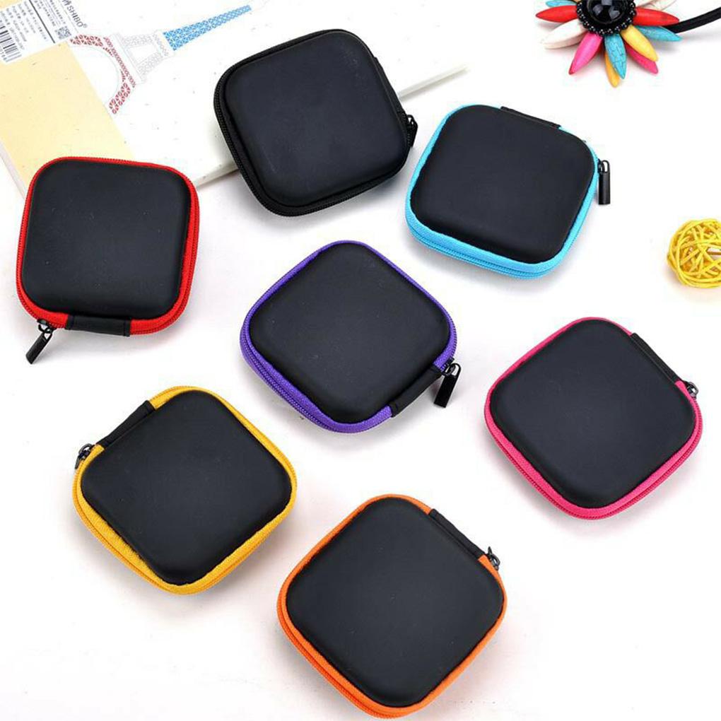 Earphone Container Universal Lightweight Storage Bag Square Shock Resistant Carry Packet-PA00908-Veeddydropshipping