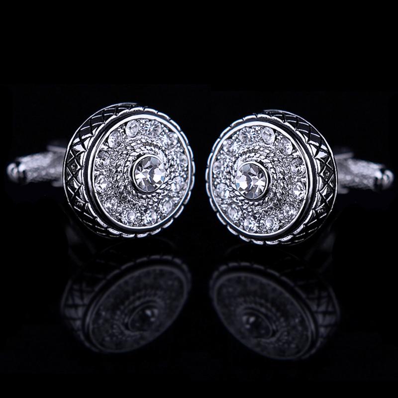 Jewelry Crystal Wholesale French shirt cufflinks for mens guests-JW01316-Veeddydropshipping
