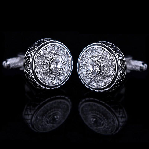 Jewelry Crystal Wholesale French shirt cufflinks for mens guests-JW01316-Veeddydropshipping