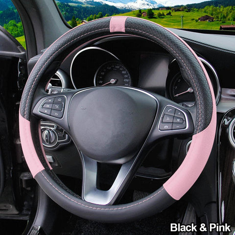 Leather Car steering sleeve Car Accessories Auto Steering-AM01521-Veeddydropshipping