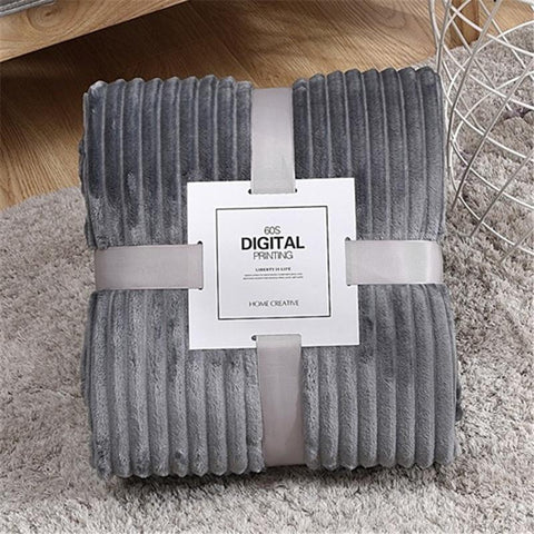 Warm Bed Cover Flannel Fleece Sofa Blankets-HA00445-Veeddydropshipping
