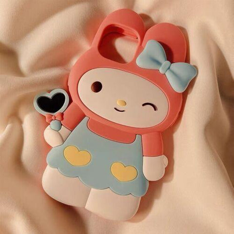 Cute 3D Lovely Girls Cartoon Silicone Case for iPhone 11 12 13 14 Pro Max XS Max-PA00153-Veeddydropshipping