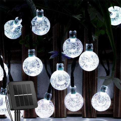 Solar String Lights Outdoor 60 Led Crystal Globe Lights with 8 Modes Waterproof-TI00917-Veeddydropshipping