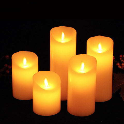 Candles Lights Operated Plastic Pillar Flickering Candle-HA00347-Veeddydropshipping