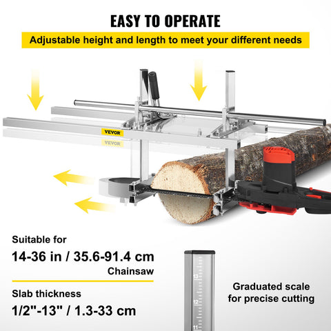 Chainsaw Milling  Cutting Portable Sawmill Aluminum-TI00072-Veeddydropshipping