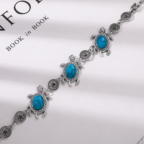 fashion new turquoise exotic lady three-piece jewelry set -JW00343-Veeddydropshipping