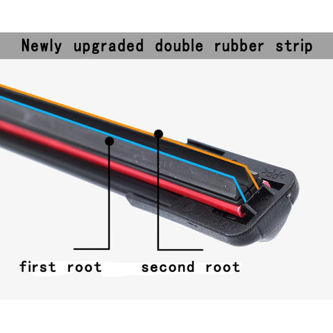Car Windshield Wiper blades Universal Soft Double layer Rubber-AM00199-Veeddydropshipping