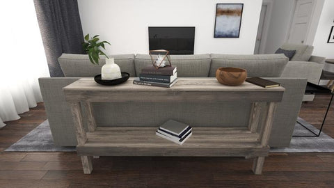Woven Paths Large Rustic Wooden Sofa Table-HA01756-Veeddydropshipping
