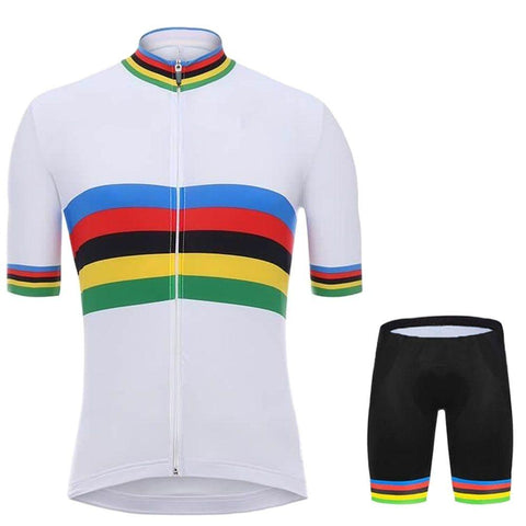 2020 World Champion Cycling Jersey Set White Pro Cycling Clothing Road Bike -OS00460-Veeddydropshipping