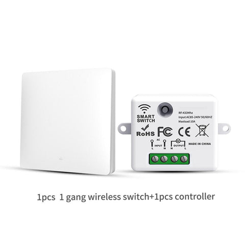 SIXWGH Smart Home Wireless 433mhz Light Switch House Improvement Self-Power-TI01106-Veeddydropshipping